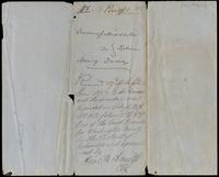 Notation regarding Erasmus J. Middleton and Henry W. Queen transaction, September 18, 1859