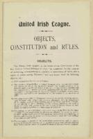 Rules and constitution of the United Irish League, n.d.
