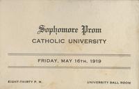Sophmore Prom, May 16, 1919